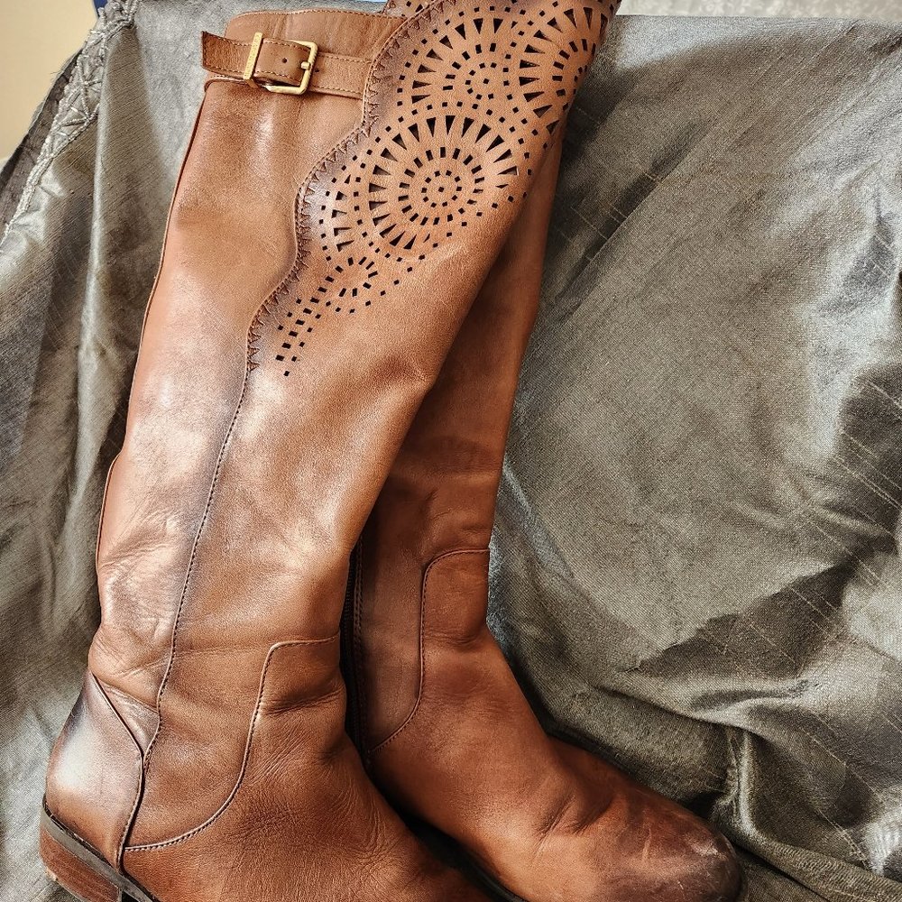 Gianni BIni leather over the knee boots